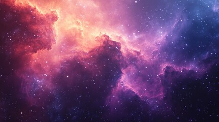 Wall Mural - Cosmic Nebula: A Celestial Tapestry of Stars and Gas