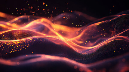 Wall Mural - Abstract light effects colorful lines with layered generative ai.