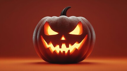 Wall Mural - Scary Glowing Jack O Lantern Pumpkin for Halloween