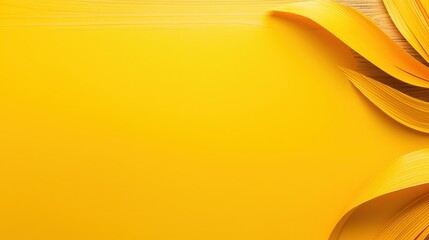 Poster - Abstract Yellow Background with Curved Lines and Copy Space