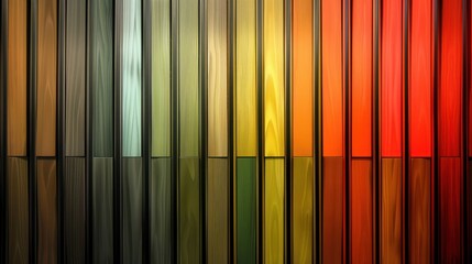 Wall Mural - a vibrant gradient of colors displayed in vertical stripes, creating a visually appealing abstract d