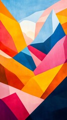 Poster - abstract geometric shapes with vibrant colors