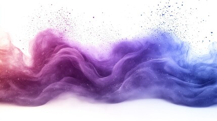 Canvas Print - Abstract Purple and Blue Smoke Cloud