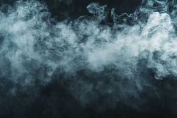 Wall Mural - Smoke isolated on black background, smoke, fog, gas, cigarette smoke, air isoalted, ai