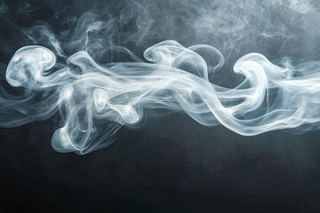 Wall Mural - Smoke isolated on black background, smoke, fog, gas, cigarette smoke, air isoalted, ai