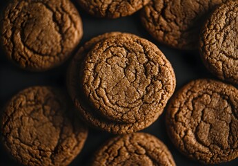 Canvas Print - Closeup of Delicious Brown Cookies