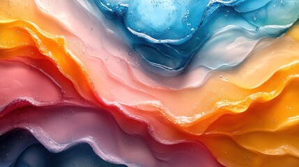 Poster - Abstract Colorful Liquid Swirls