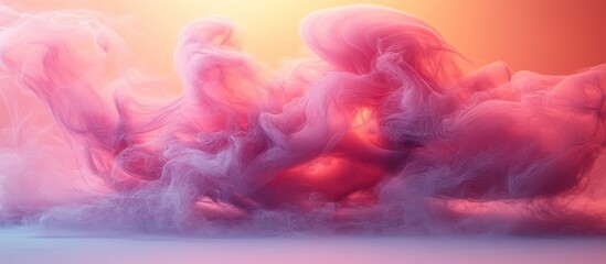 Wall Mural - Abstract Pink Smoke Swirls