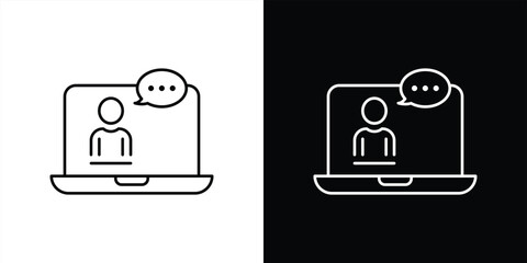 Fototapete - online meeting icon. vector illustration