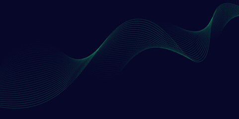 Wall Mural - Stunning Teal and Navy Blue Particle Wave Design with Flowing Lines and Detailed Textures, Ideal for Modern Digital Backgrounds, Fashionable Wallpapers, and Stylish Graphic Designs