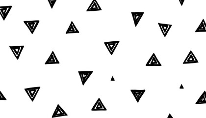 Wall Mural - Black Triangle Seamless Pattern