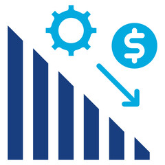 Sticker - Cost Management icon vector image. Can be used for Business Performance.