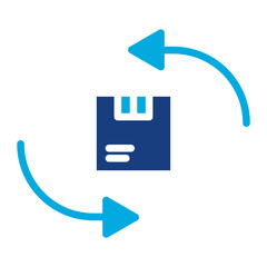 Poster - Return Process icon vector image. Can be used for Order Fulfilment.