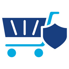 Sticker - Secure Shopping icon vector image. Can be used for Safe Payment.