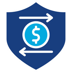 Sticker - Secure Wire Transfer icon vector image. Can be used for Safe Payment.