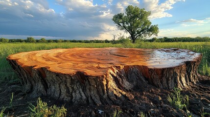 Poster - Tree Stump in Field