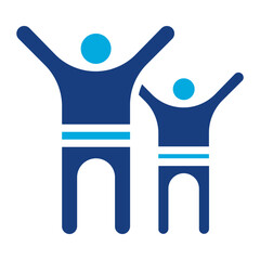 Group Exercises icon vector image. Can be used for Elderly Care.