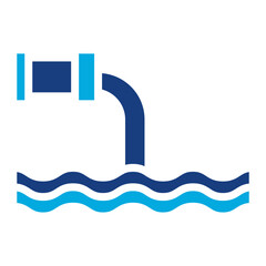 Poster - Discharge icon vector image. Can be used for Water Treatment.