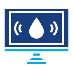 Poster - Remote Monitoring icon vector image. Can be used for Water Treatment.