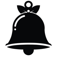 Sticker - Hand Drawn Christmas Bell Silhouette.