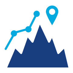 Poster - Climbing Map icon vector image. Can be used for Rock Climbing.