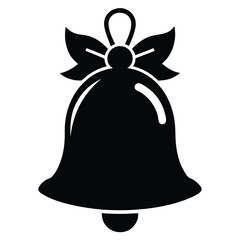 Sticker - Hand Drawn Christmas Bell Silhouette.