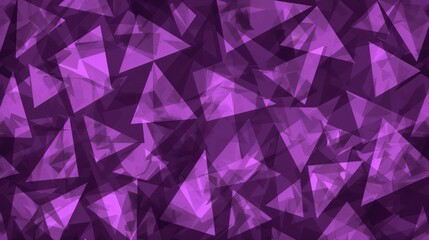 Wall Mural - a vibrant pattern of overlapping purple triangles creating a dynamic, abstract design.