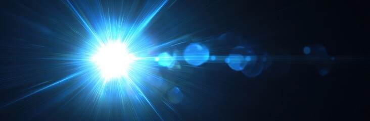 Canvas Print - Bright blue light flare