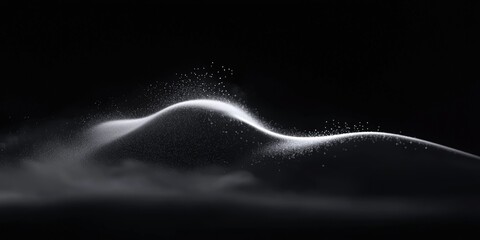 Poster - Abstract white dust wave