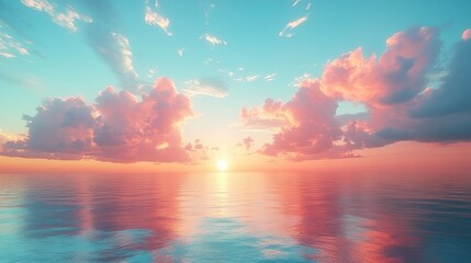 Poster - Peaceful Sunset Over the Ocean