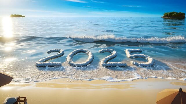 2025 numbers creative design background upcoming year concept