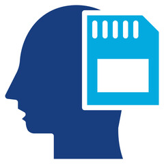 Poster - Memory icon vector image. Can be used for ADHD.