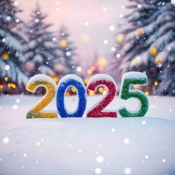 2025 numbers creative design background upcoming year concept