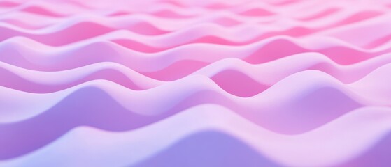 Wall Mural - Soft colorful waves in pink and purple create a calming abstract background for design and creative projects.