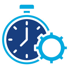 Sticker - Time Crunch icon vector image. Can be used for Burnout.