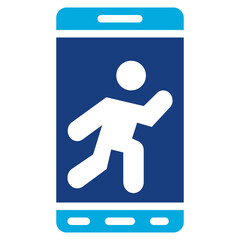 Poster - Running App icon vector image. Can be used for Marathon.