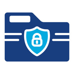 Wall Mural - Secure folder icon vector image. Can be used for Information Security.