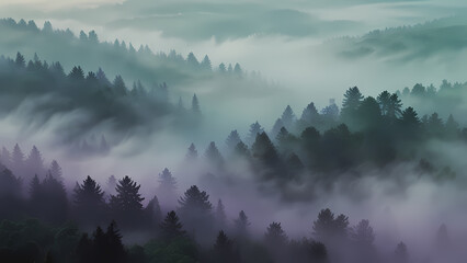 Abstract background of fog swirling in the air, blending with soft pastel colors like lavender, mint green, and sky blue
