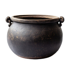 Witch's cauldron on white background. Halloween concept