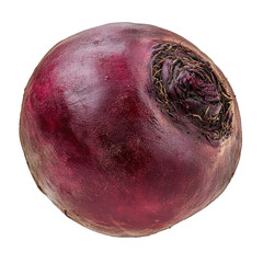 A single beetroot, showcasing its round shape and deep reddish-purple color.