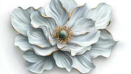 Poster - A white flower isolated on a transparent background