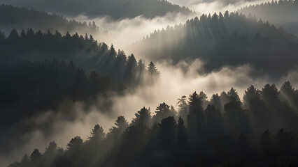 Dense Fog with Light Rays