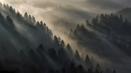 Dense Fog with Light Rays