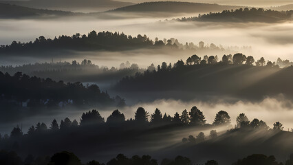 Dense Fog with Light Rays