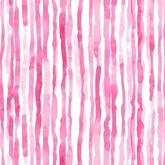 Sticker - Abstract Watercolor Pink Stripes Pattern