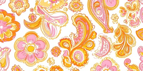 Pink and Yellow Floral Pattern