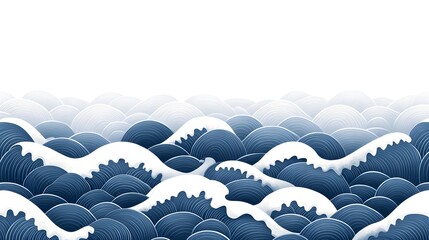 Blue Ocean Waves Pattern