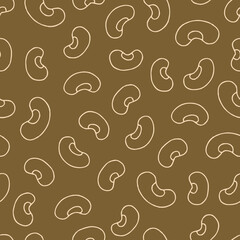 Outline Bunch of Soybean Vector Seamless Pattern illustration Design