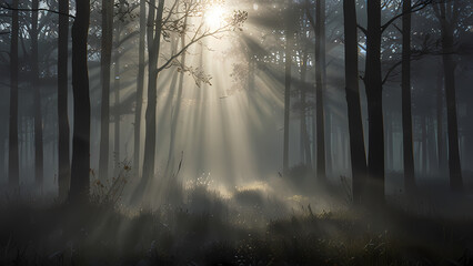 Dense Fog with Light Rays