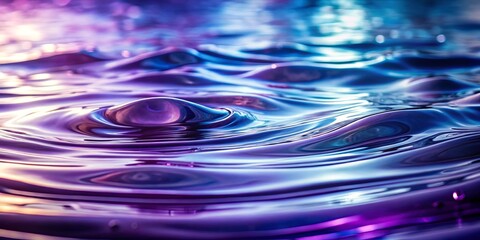 Wall Mural - Abstract water textures in shades of blues and purples with soft light filtering through, perfect for backgrounds and design projects